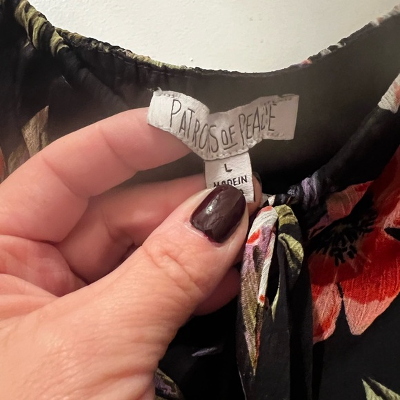 Never worn Patrons of Peace women’s large Black, purple, Red Floral maxi Dress - Picture 4 of 5